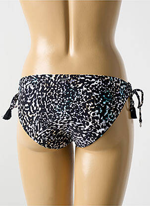 Chiloți de baie efect material satinat bikini negru CYELL femeie