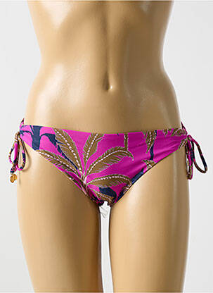Chiloți de baie imprimeu tie and dye bikini roz CYELL femeie