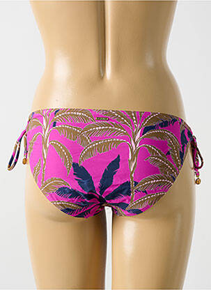 Chiloți de baie imprimeu tie and dye bikini roz CYELL femeie