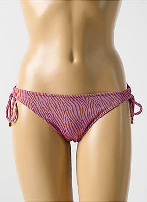 Chiloți de baie efect material satinat bikini roz CYELL femeie