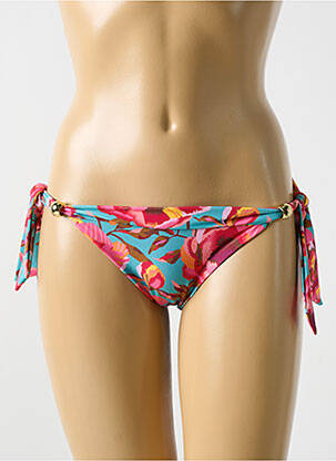 Chiloți de baie imprimeu floral bikini roz CYELL femeie