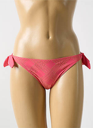 Chiloți de baie efect material satinat bikini roz CYELL femeie