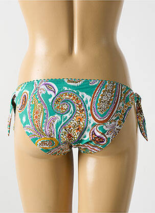Chiloți de baie efect material satinat bikini verde CYELL femeie