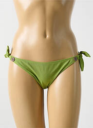 Chiloți de baie efect material satinat bikini verde CYELL femme