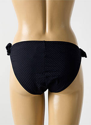 Chiloți de baie efect material satinat bikini negru CYELL femeie