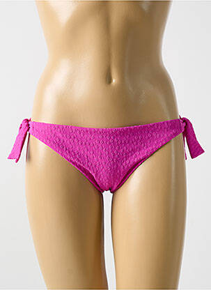 Chiloți de baie efect material satinat bikini roz CYELL femeie