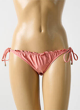 Chiloți de baie efect material satinat bikini roz CYELL femeie