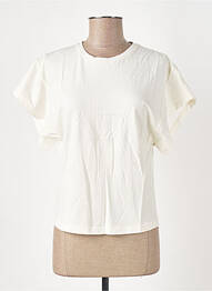 Tricou croială cambrată mâneci scurte bej JOACY femme