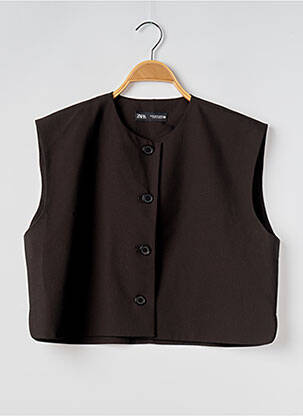 Vestă fără mâneci negru ZARA femeie