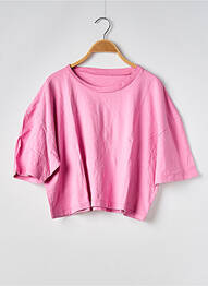 Tricou guler rotund mâneci scurte roz WE ARE JOLIES femeie