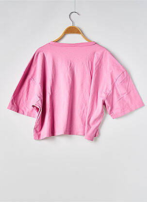 Tricou guler rotund mâneci scurte roz WE ARE JOLIES femeie