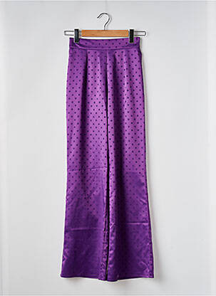 Pantalon larg închidere cu fermoar lateral mărime normală violet SANS MARQUE femeie