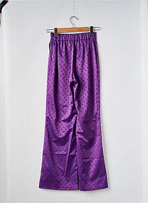 Pantalon larg închidere cu fermoar lateral mărime normală violet SANS MARQUE femeie