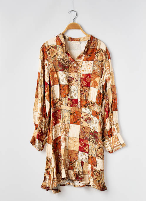 Rochie midi portocaliu REZINE femeie