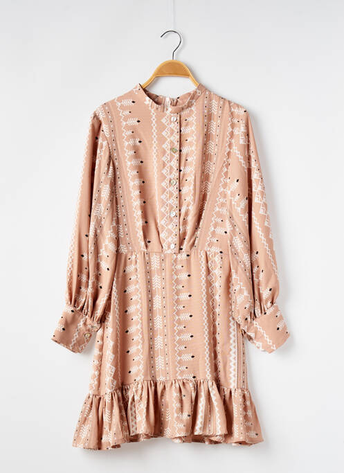 Rochie scurtă bej SANS MARQUE femeie