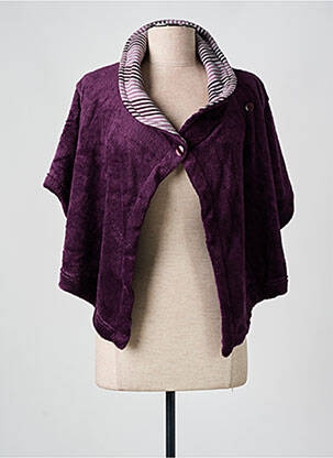 Halat de baie închidere cu nasturi pe față violet LINGELOR femme