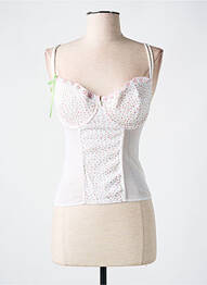 Top/caraco bretele elastice reglabile alb RAGNO femme