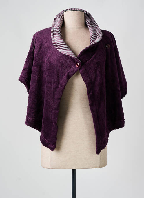 Halat de baie închidere cu nasturi pe față violet LINGELOR femme