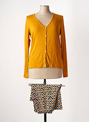 Pijama galben EIC-PI HAPPY PEOPLE femeie