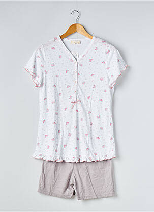 Pijamale scurte alb PRIMA ROSA femeie