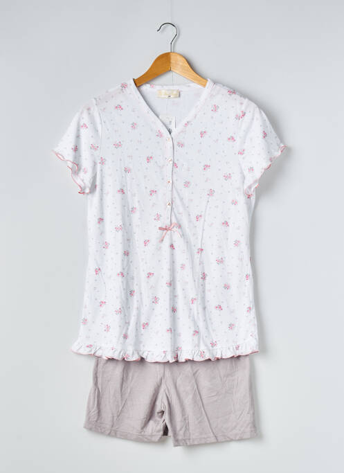 Pijamale scurte alb PRIMA ROSA femeie