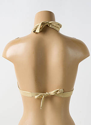 Sutien de costum de baie elasticitate sutien cu susținere înaltă și burete detașabil auriu LULI FAMA femeie