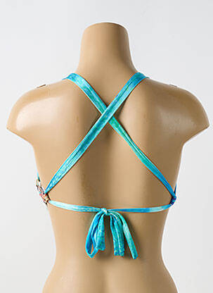 Sutien de costum de baie elasticitate sutien cu susținere înaltă și burete detașabil albastru LULI FAMA femeie