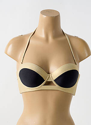 Sutien de costum de baie elasticitate top sutien modelat auriu LULI FAMA femeie