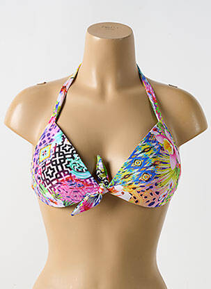 Sutien de costum de baie elasticitate top sutien push-up roz LULI FAMA femeie