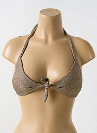Sutien de costum de baie elasticitate top sutien push-up auriu LULI FAMA femme