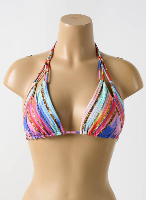 Sutien de costum de baie elasticitate sutien cu susținere înaltă și burete detașabil albastru LULI FAMA femme