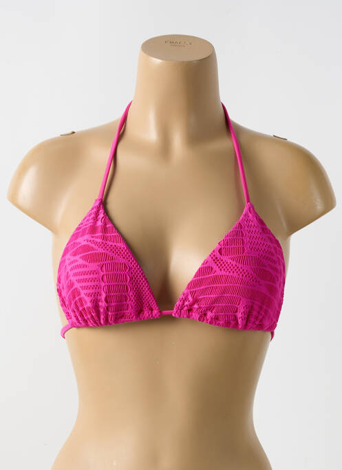 Sutien de costum de baie elasticitate sutien cu susținere înaltă și burete detașabil roz LULI FAMA femme