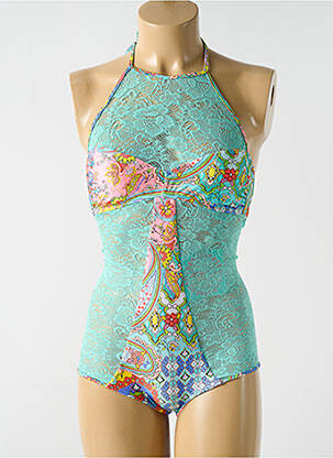 Costum de baie dintr-o singură piesă elasticitate top sutien modelat albastru LULI FAMA femeie