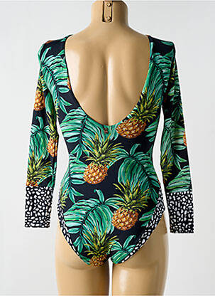 Costum de baie dintr-o singură piesă elasticitate verde MALAI femeie