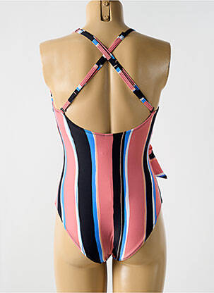 Costum de baie dintr-o singură piesă elasticitate top triunghiuri roz CYELL femeie