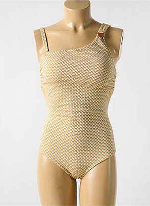 Costum de baie dintr-o singură piesă elasticitate top sutien modelat bej CYELL femeie