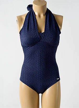 Costum de baie dintr-o singură piesă elasticitate top sutien modelat albastru CYELL femeie