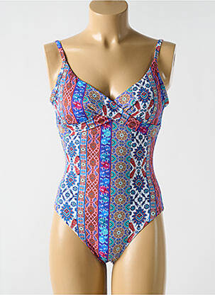 Costum de baie dintr-o singură piesă imprimeu fantezie top sutien modelat albastru CYELL femeie