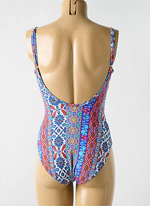 Costum de baie dintr-o singură piesă imprimeu fantezie top sutien modelat albastru CYELL femeie