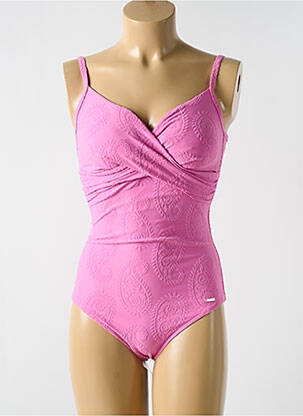 Costum de baie dintr-o singură piesă elasticitate roz CYELL femeie