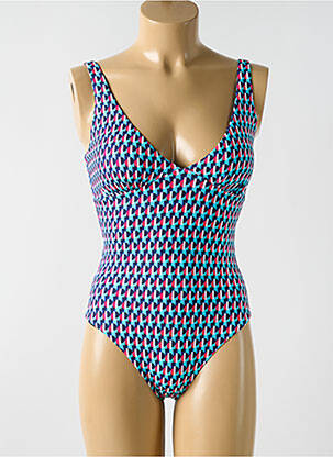 Costum de baie dintr-o singură piesă imprimeu fantezie top sutien modelat albastru CYELL femeie