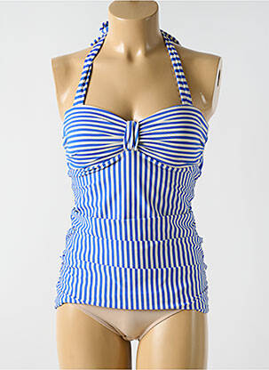 Top de baie elasticitate albastru CYELL femeie