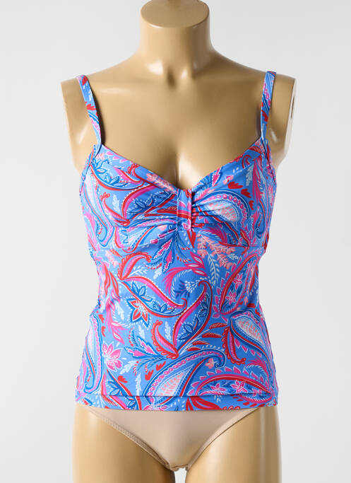 Top de baie sutien balconet cu decolteu înalt albastru CYELL femme