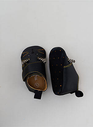 Papuci/pantofi de casă țesătură satinată vârf rotund negru MOULIN ROTY copil