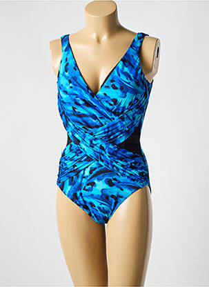Costum de baie dintr-o singură piesă imprimeu fantezie top sutien modelat albastru MIRACLESUIT femeie