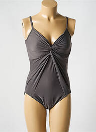 Costum de baie dintr-o singură piesă sutien cupe întregi cu decolteu înalt sutien cupe întregi cu decolteu înalt maro MIRACLESUIT femme