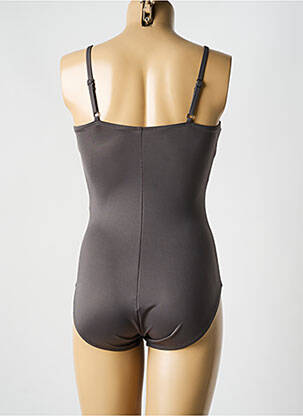 Costum de baie dintr-o singură piesă elasticitate sutien cupe întregi cu decolteu înalt maro MIRACLESUIT femeie