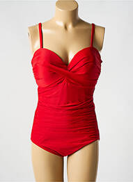 Costum de baie dintr-o singură piesă bretele elastice detașabile top bentiță roșu MIRACLESUIT femme