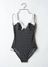 Costum de baie dintr-o singură piesă elasticitate sutien balconet cu decolteu înalt negru MIRACLESUIT femme