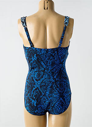 Costum de baie dintr-o singură piesă efect material satinat top sutien modelat albastru MIRACLESUIT femeie